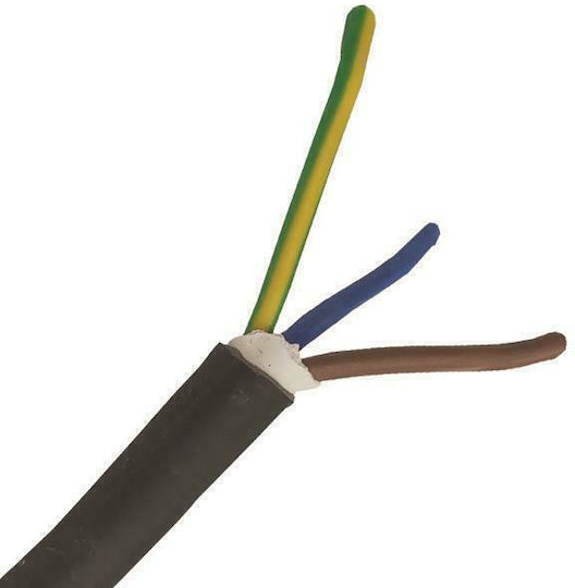 Eurolamp Power Cord with Diameter 3x4mm² in Black Color 750m 750pcs
