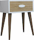 Nachttisch Laber Walnut White Sonoma 45x30x57.5cm