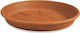 Viosarp 8699080154066 Στρογγυλό Πιάτο Γλάστρας σε Καφέ Χρώμα 33x33cm
