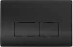 Wisa Easy-Touch Πλακέτα για Καζανάκια Διπλής Λειτουργίας Ματ Μαύρο F092-400
