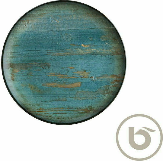 Bonna Madera Plate Shallow made of Porcelain Blue with Diameter 27cm 12pcs