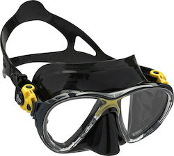 CressiSub Μάσκα Θαλάσσης Silicone Big Eyes Evolution Black/Yellow in Black color DS336510