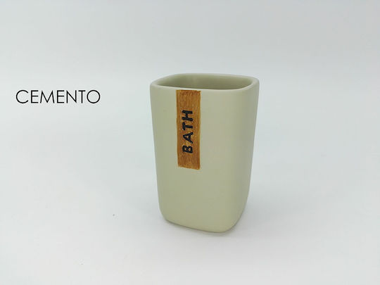 Viosarp Countertop Cup Holder Ceramic Beige