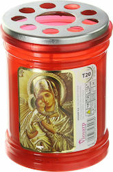 Viosarp Plastic Memorial Tribute Candle 20Τ Red