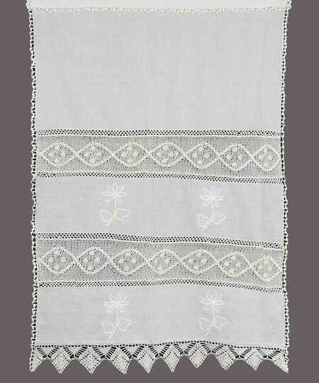 Silk Fashion Window Curtain with Tunnel NT1-2 White 90x130cm