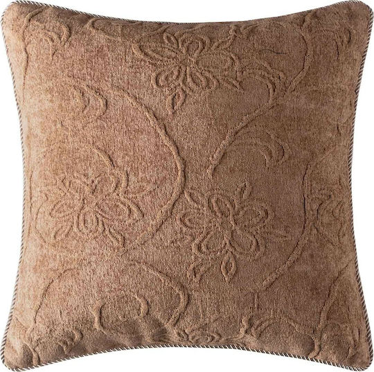 Silk Fashion Διακοσμητική Μαξιλαροθήκη 055 από 100% Βαμβάκι Καμελ 45x45εκ.