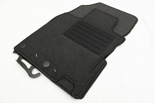 Petex Satz Vorder- und Hintermatten 4Stück aus Teppichboden für Nissan Qashqai 2014 Schwarz