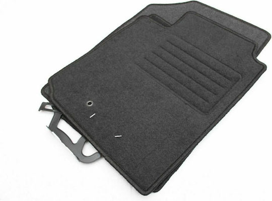 Petex Satz Vorder- und Hintermatten 4Stück aus Teppichboden für Toyota Yaris 1999-2005 Schwarz