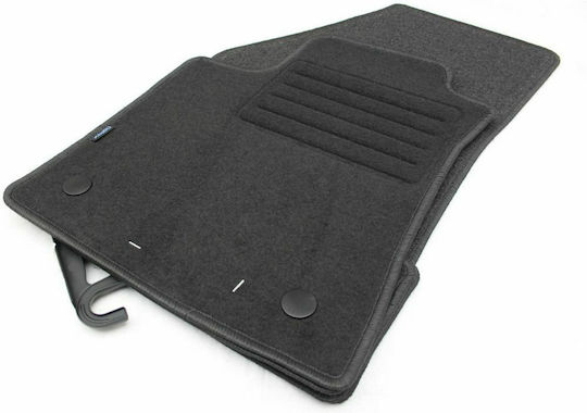 Petex Satz Vorder- und Hintermatten 4Stück aus Teppichboden für Renault Megane 2016 Schwarz