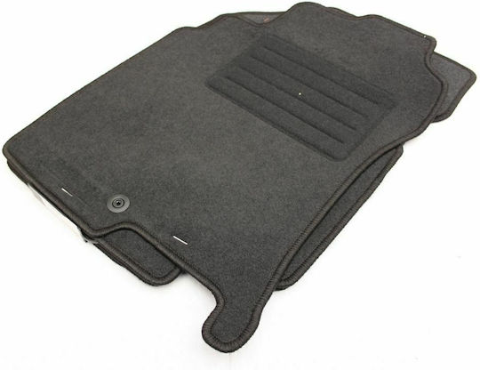 Petex Satz Vorder- und Hintermatten 4Stück aus Teppichboden für Nissan X-Trail 2001-2006 Schwarz