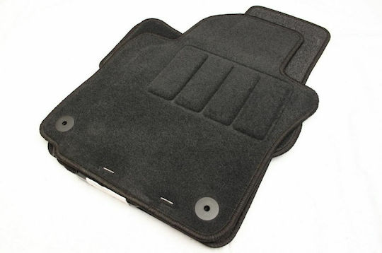 Petex Satz Vorder- und Hintermatten 4Stück aus Teppichboden für Skoda Octavia 2008-2013 Schwarz