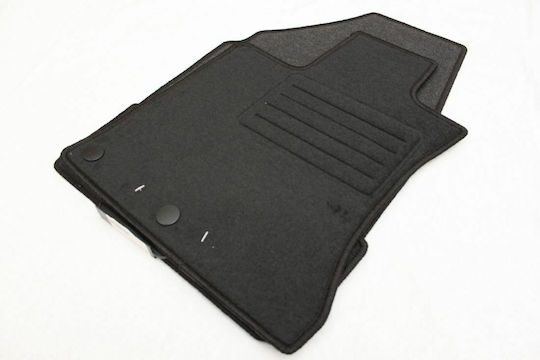 Petex Satz Vorder- und Hintermatten 4Stück aus Teppichboden für Nissan Qashqai 2007-2014 Schwarz
