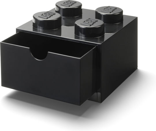 LEGO din Plastic 4 Knobs Negru 15x15x11cm 1buc