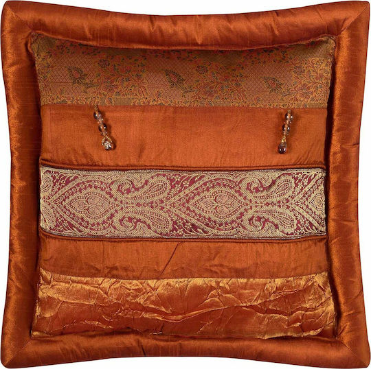 Silk Fashion Dekorativer Kissenbezug Träne Orange 45x45cm