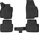 Novline Set of Front and Rear Mats 4pcs Tray Type for Skoda Kamiq 2019+ Black