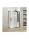 Karag Efe 100 NR-10 Cabin for Shower with Sliding Door 70x130x190cm Clear Glass Nero