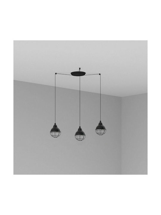 Faro Barcelona Pendant Light Three-Light for Socket E27 Black