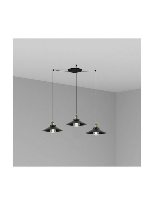 Faro Barcelona Pendant Light Three-Light for Socket E27 Black