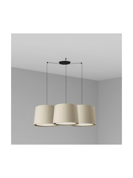 Faro Barcelona Pendant Light Three-Light for Socket E27 Beige