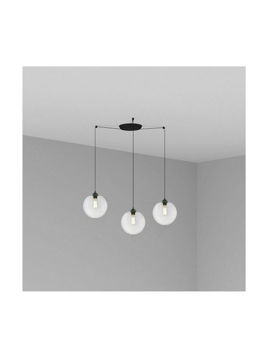 Faro Barcelona Pendant Light Three-Light for Socket E27 Black