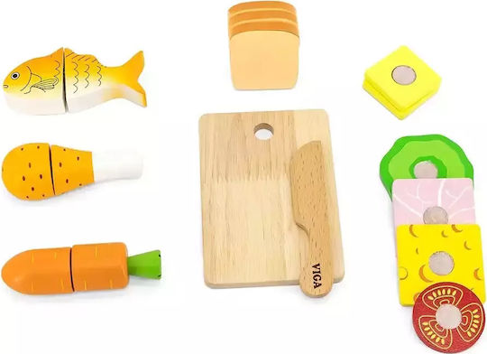 Viga Toys Cooking Toy / Kitchen Utensils Foods made of Wood for 3+ Years Old