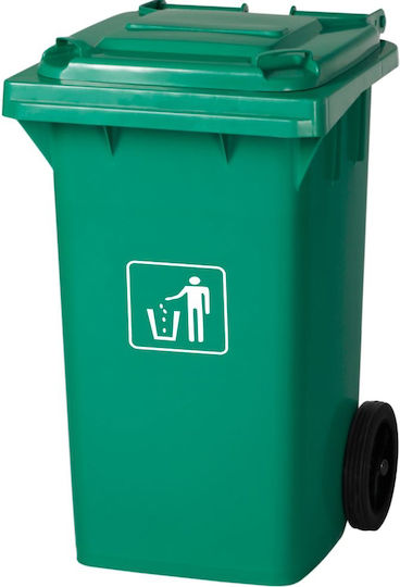 Mopatex Plastic Wheeled Waste Bin 100lt Green
