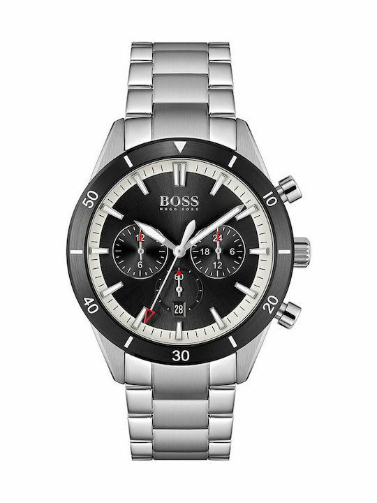 Boss Santiago Ανδρικό Ρολόι 44mm Χρονογράφος Μπ...