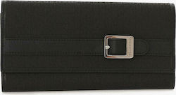 Ted Lapidus Large Fabric Women's Wallet Classic Black Ted Lapidus Large Fabric Women's Wallet Classic Black