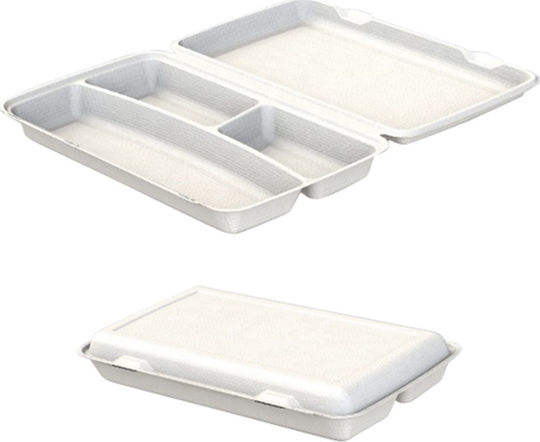 Sabert Set de 50 Cutii Containere alimentare din trestie de zahăr 43x38x6.2cm