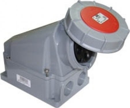 PCElectric Weibliche Industriesteckdose Wandsteckdose weiblich 4P 63A 400V IP66 134-6