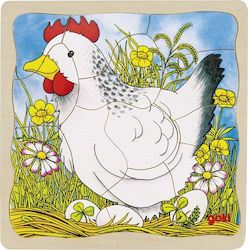 Wooden Kids Puzzle Evolution Chicken for 3++ Years 44pcs Goki