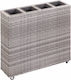 vidaXL Plastic Planter Box Grey 80x22x79 cm