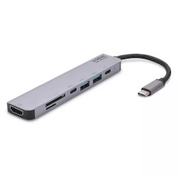 Savio USB-C Докинг станция с HDMI 4K PD (AK-47)