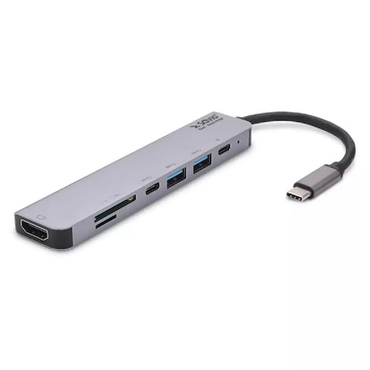 Savio USB-C Docking Station mit HDMI 4K PD Gray (AK-47)