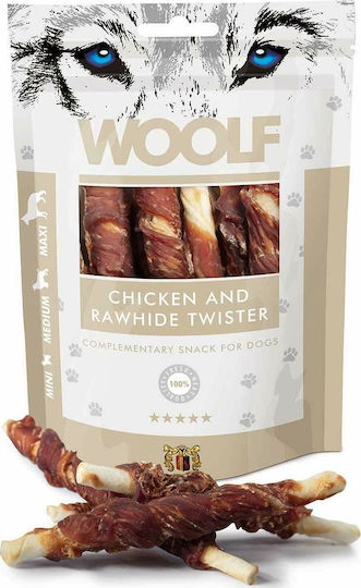 Woolf and Rawhide Twister Λιχουδιά Σκύλου χωρίς Σιτηρά & Γλουτένη με Κοτόπουλο 100gr