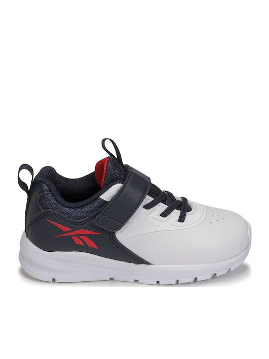 Rush Runner Rush Runner 4 Kids Sports Shoes Basketball with Hoop & Loop Closure Cloud White / Vector Navy / Vector Red