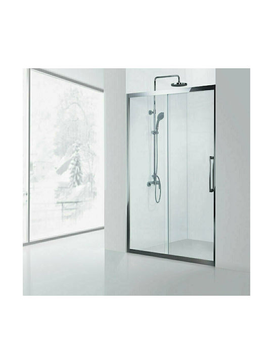 Karag Inox 400 Shower Screen for Shower with Sliding Door 70x190cm Clear Glass