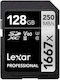 Lexar Professional 1667x SDXC 128GB Клас 10 U3 V60 UHS-II