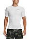 Under Armour HeatGear Ανδρική Ισοθερμική Κοντομάνικη Μπλούζα Compression Λευκή