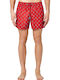 Men's Swimwear Shorts Red with Patterns