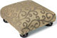 Stool Footstool Upholstered with Fabric 602 Κλαδί Green 30x30x14cm