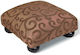 Stool Footstool Upholstered with Fabric 602 Κλαδί Coffee 30x30x14cm