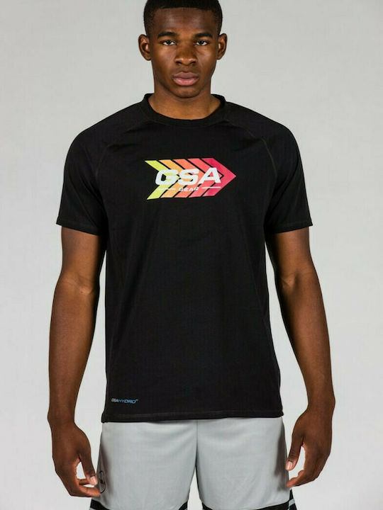 GSA Ultra Light Herren Sport T-Shirt Kurzarm Schwarz