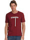 Splendid Men's Short Sleeve T-shirt Burgundy