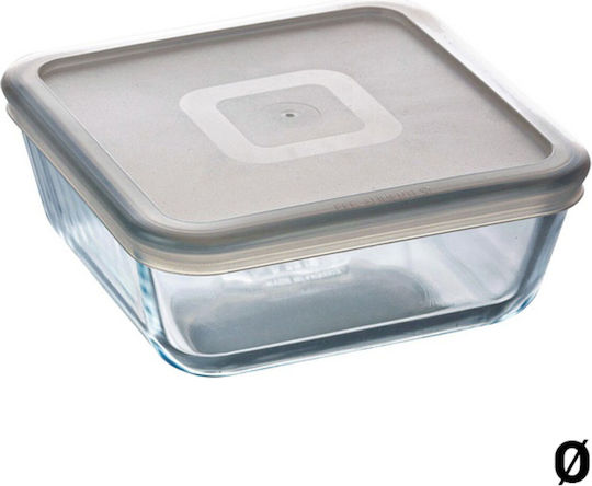 Pyrex C&F Glass White Lunch Box