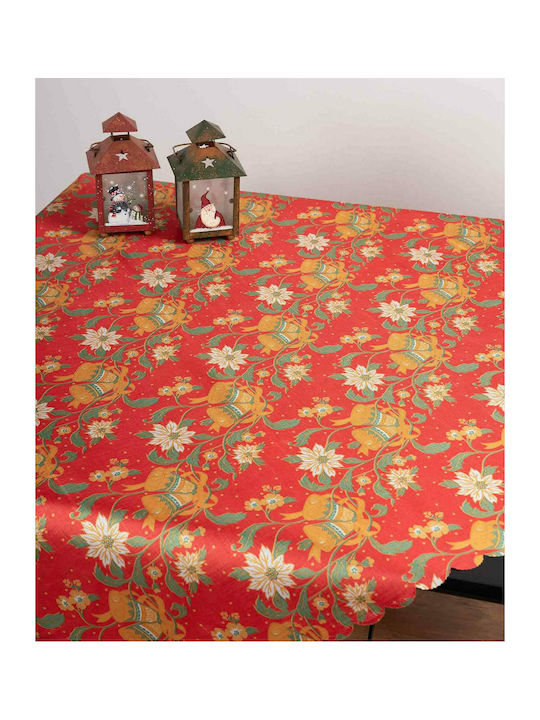 Sette Colori Christmas Fabric Tablecloth Ornament L180xW140cm