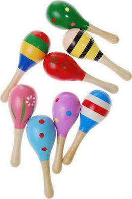 Wooden Maraca (Various Designs/Assortments of Designs) 1pc