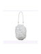 TnS Tabletop Bamboo Lantern White 22x22x30cm