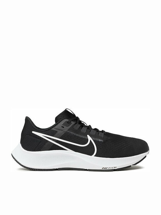 Nike Air Zoom Pegasus 38 4E Wide Ανδρικά Αθλητικά Παπούτσια Running Black / Anthracite / Volt / White