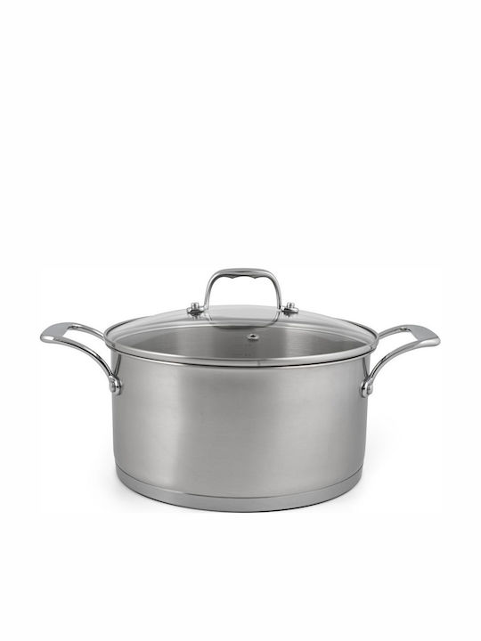 Luigi Ferrero FR-2477S Tiefer Edelstahl-Topf 5.5Es / 24cm